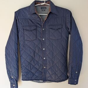 Men's Slim Fit Zara Man Quilted Navy Jacket